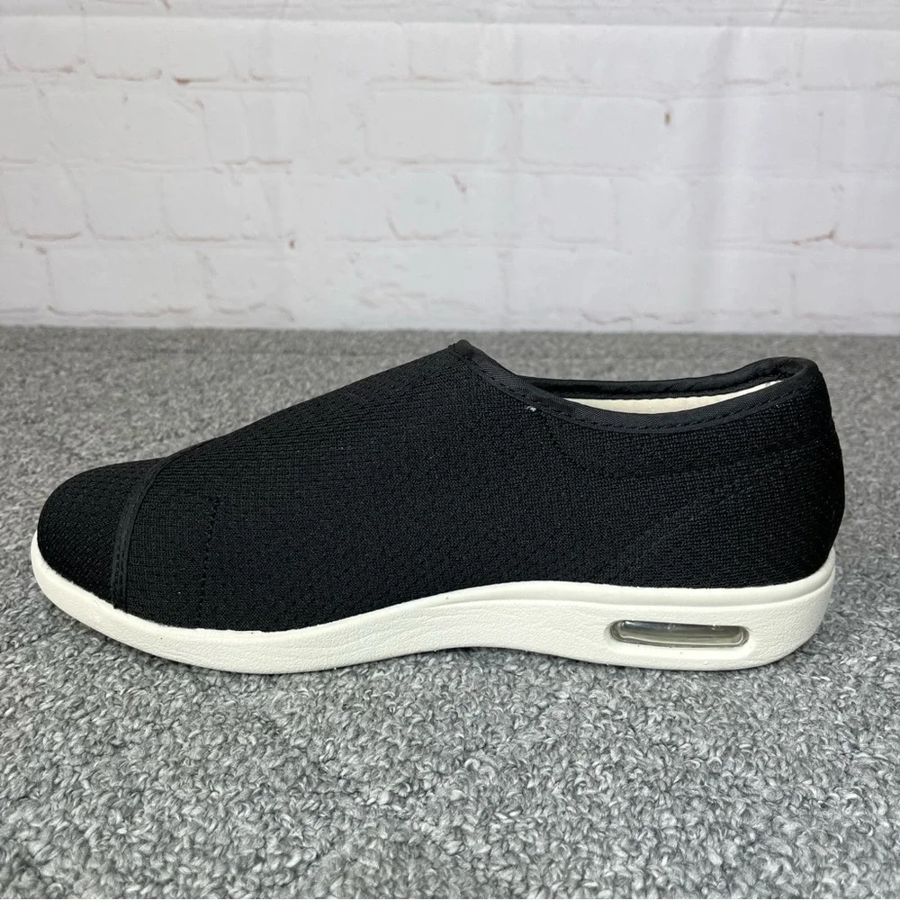 YOUYUN Unisex Men 7.5 Women 8.5 Black Breathable Diabetic Ortho Shoes NEW